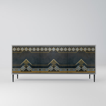ROYAL ORDINARINESS 3-Door Sideboard in Grey Finish