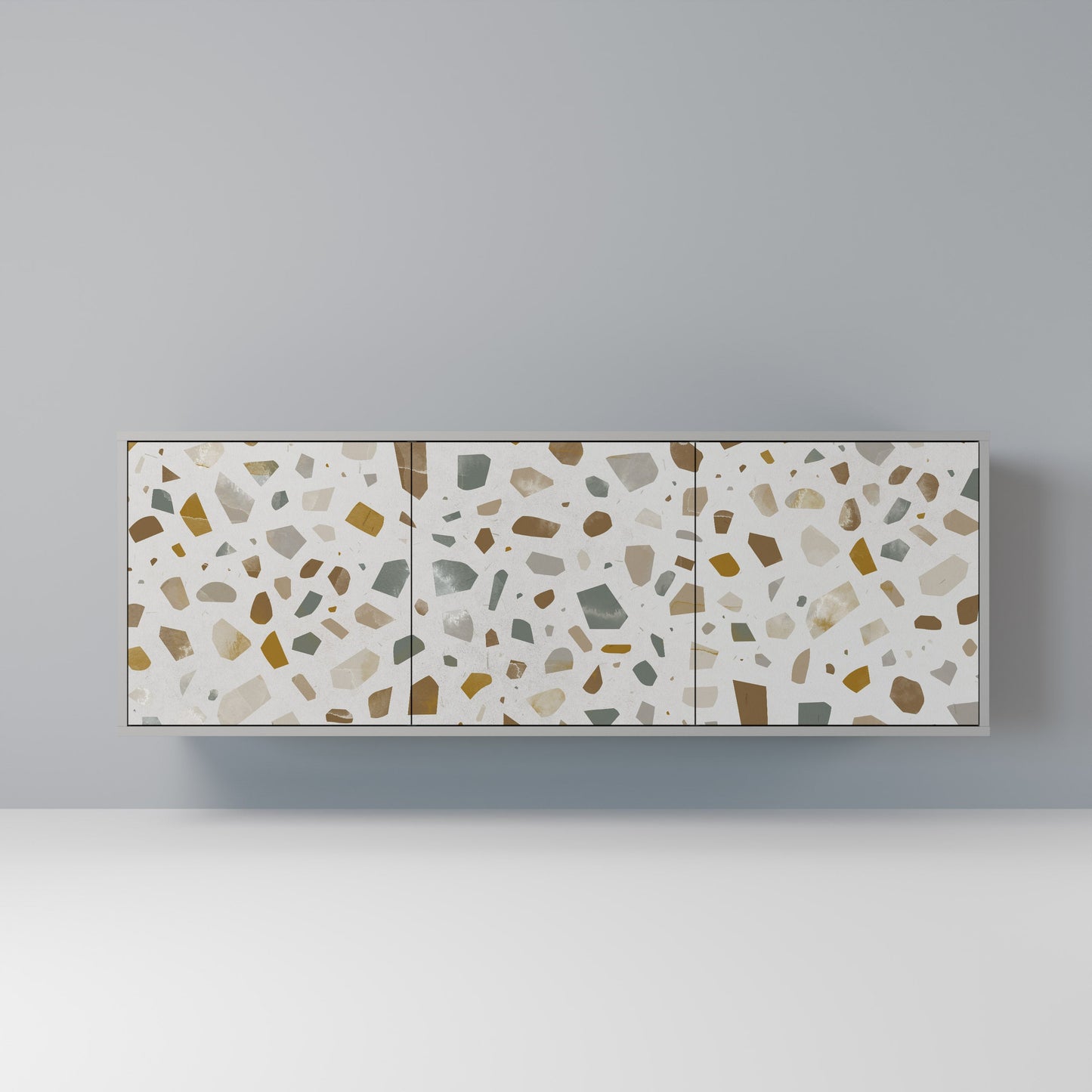 PIECES OF TOMORROW 3-Door Sideboard in Grey Finish