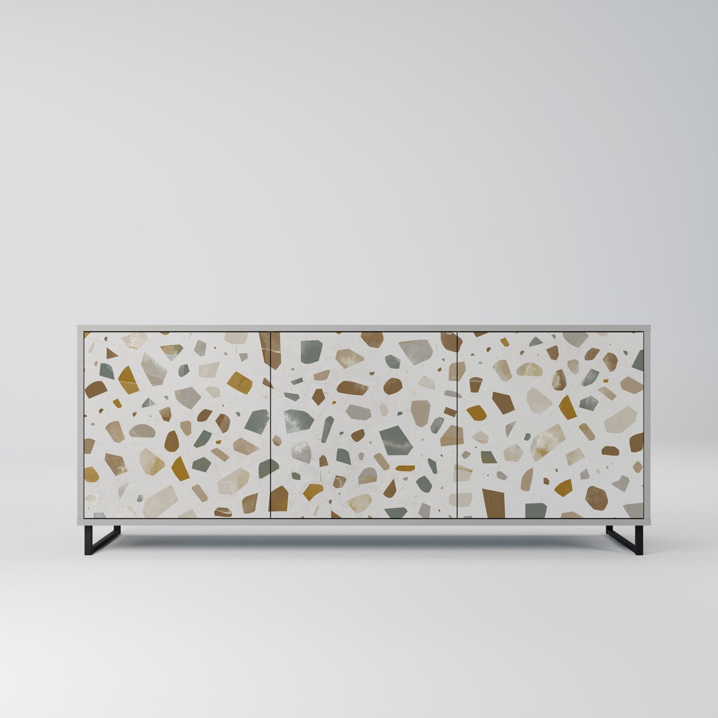 PIECES OF TOMORROW 3-Door Sideboard in Grey Finish