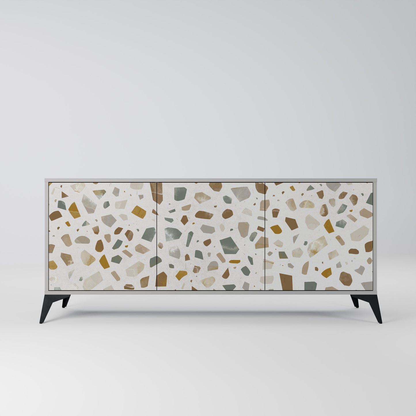 PIECES OF TOMORROW 3-Door Sideboard in Grey Finish