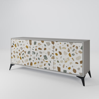 PIECES OF TOMORROW 3-Door Sideboard in Grey Finish