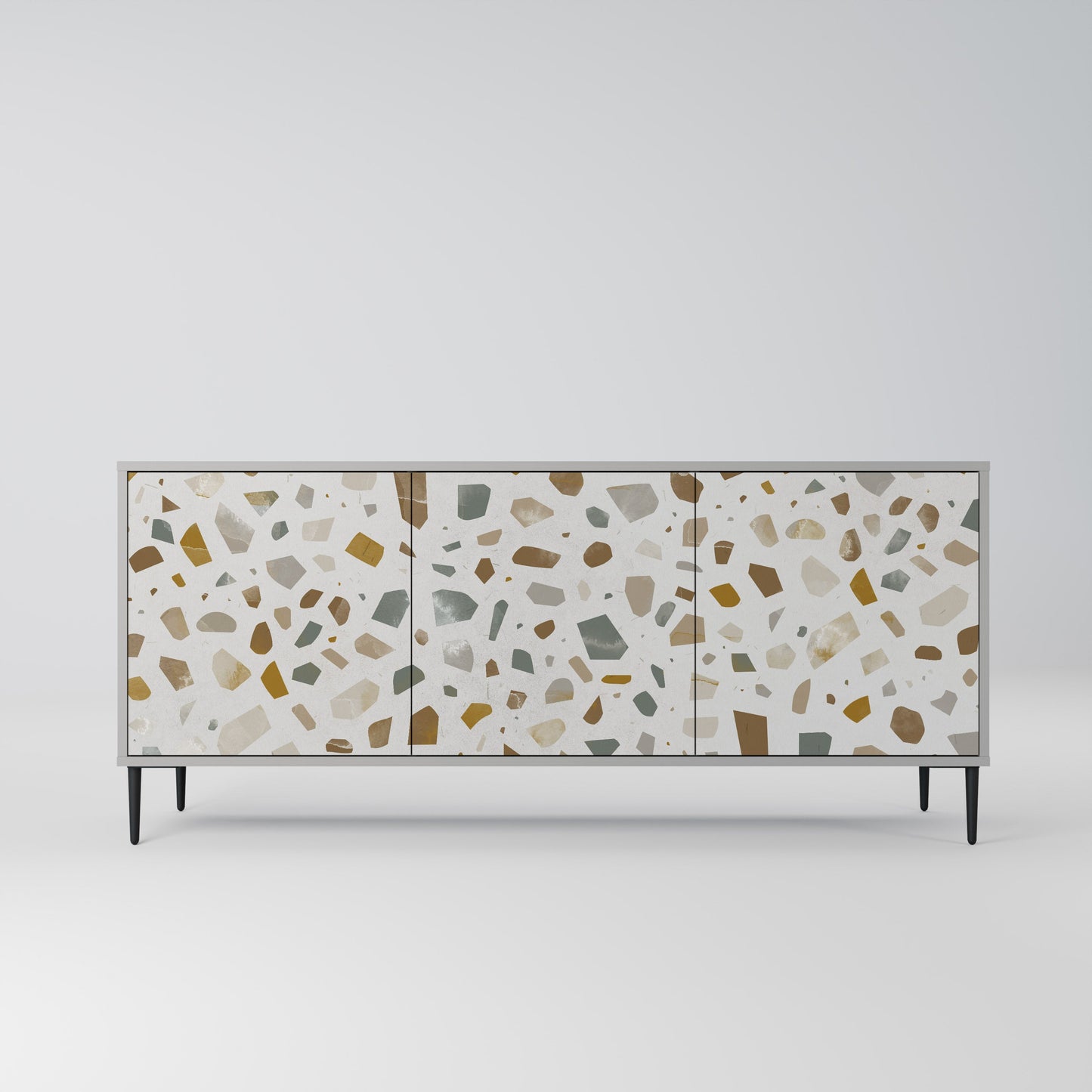 PIECES OF TOMORROW 3-Door Sideboard in Grey Finish