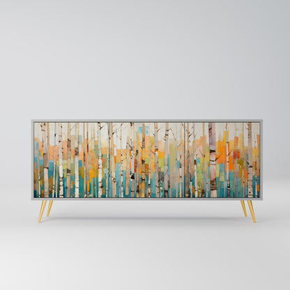 BIRCH KALEIDOSCOPE 3-Door Sideboard in Grey Finish