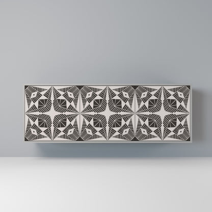 MONOCHROME NEXUS 3-Door Sideboard in Grey Finish