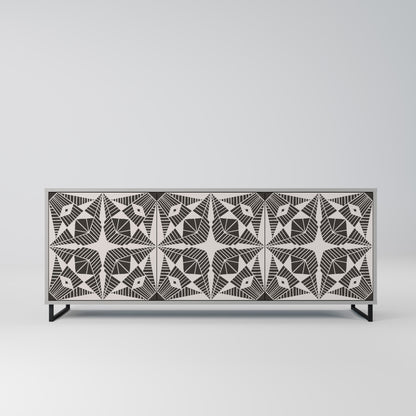 MONOCHROME NEXUS 3-Door Sideboard in Grey Finish