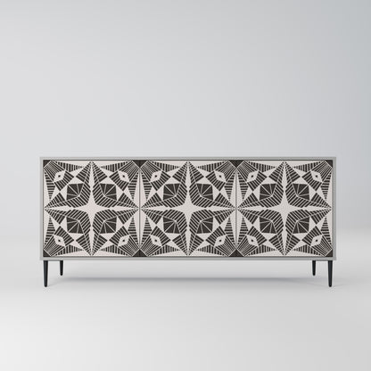 MONOCHROME NEXUS 3-Door Sideboard in Grey Finish