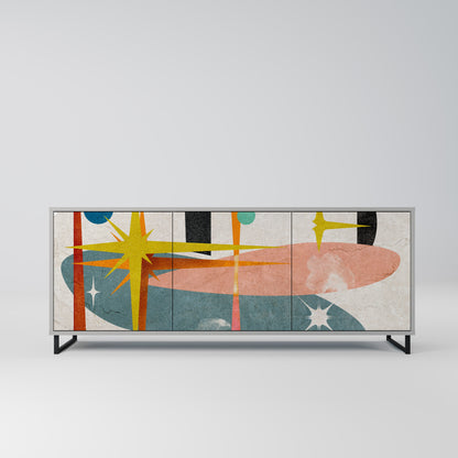 INTERSTELLAR VIBES 3-Door Sideboard in Grey Finish