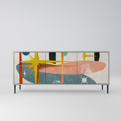 INTERSTELLAR VIBES 3-Door Sideboard in Grey Finish