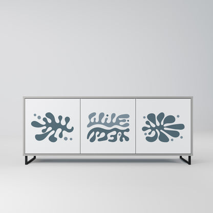 WONDERLAND VEGETATION 3-Door Sideboard in Grey Finish