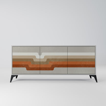 PECULIAR TRAIL 3-Door Sideboard in Grey Finish