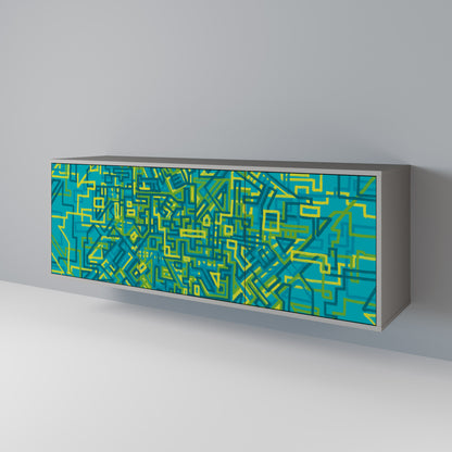 NOSTALGIC MEMORIES 3-Door Sideboard in Grey Finish