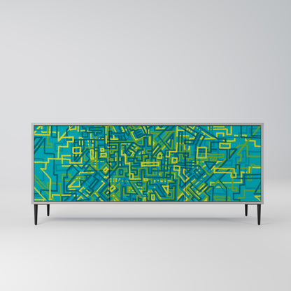 NOSTALGIC MEMORIES 3-Door Sideboard in Grey Finish