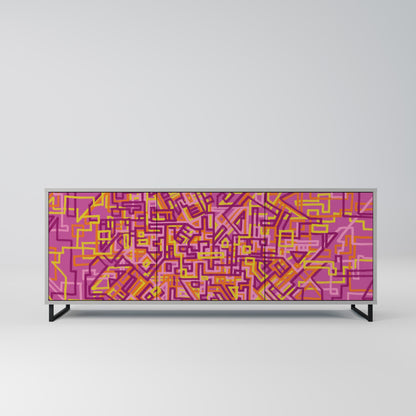 LOVELY MEMORIES 3-Door Sideboard in Grey Finish