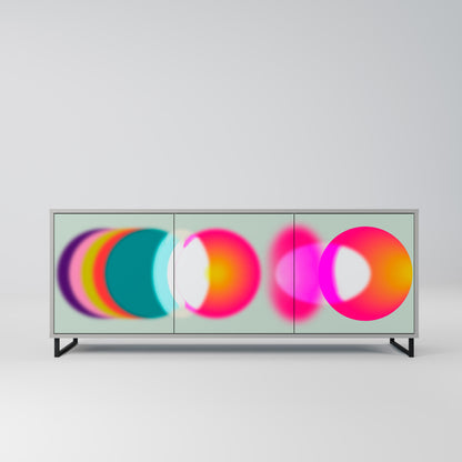 SYMPHONY OF COLORS 3-Door Sideboard in Grey Finish