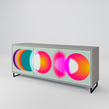 SYMPHONY OF COLORS 3-Door Sideboard in Grey Finish