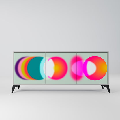 SYMPHONY OF COLORS 3-Door Sideboard in Grey Finish