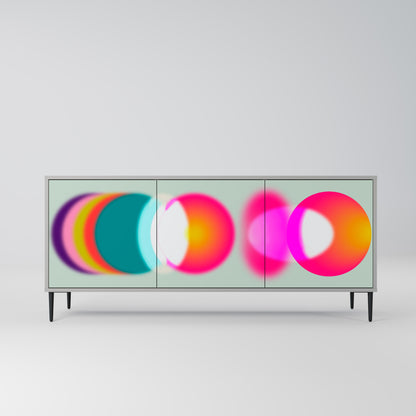 SYMPHONY OF COLORS 3-Door Sideboard in Grey Finish