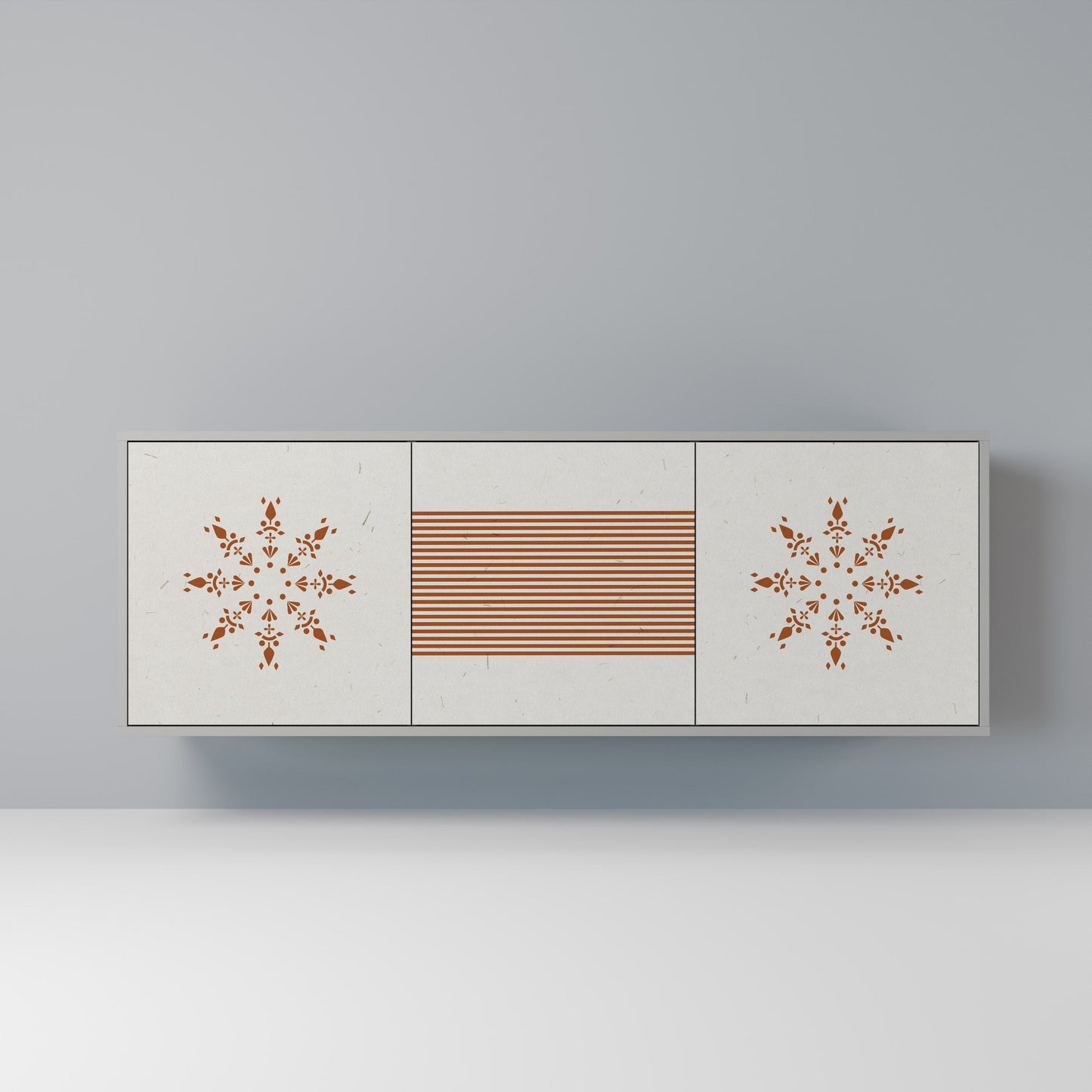 DAILY HARMONY 3-Door Sideboard in Grey Finish