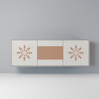 DAILY HARMONY 3-Door Sideboard in Grey Finish