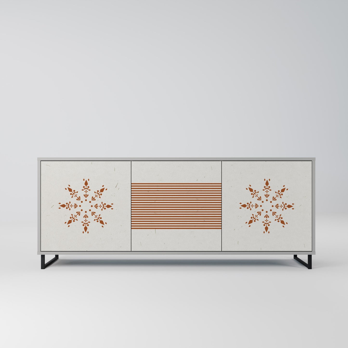 DAILY HARMONY 3-Door Sideboard in Grey Finish