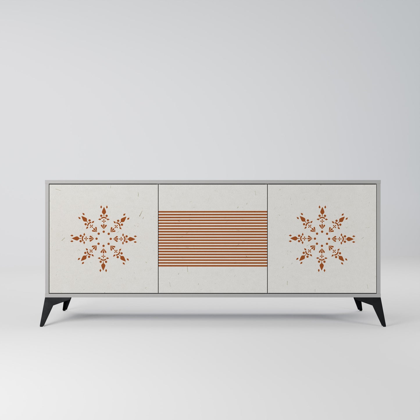 DAILY HARMONY 3-Door Sideboard in Grey Finish