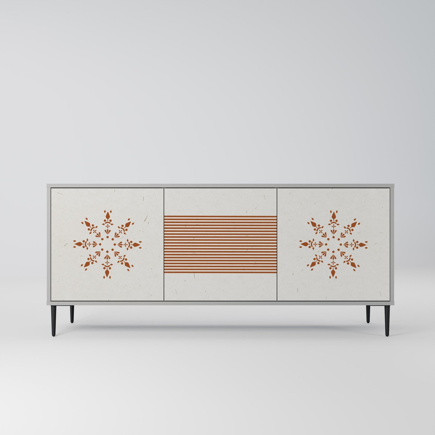 DAILY HARMONY 3-Door Sideboard in Grey Finish