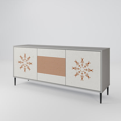 DAILY HARMONY 3-Door Sideboard in Grey Finish