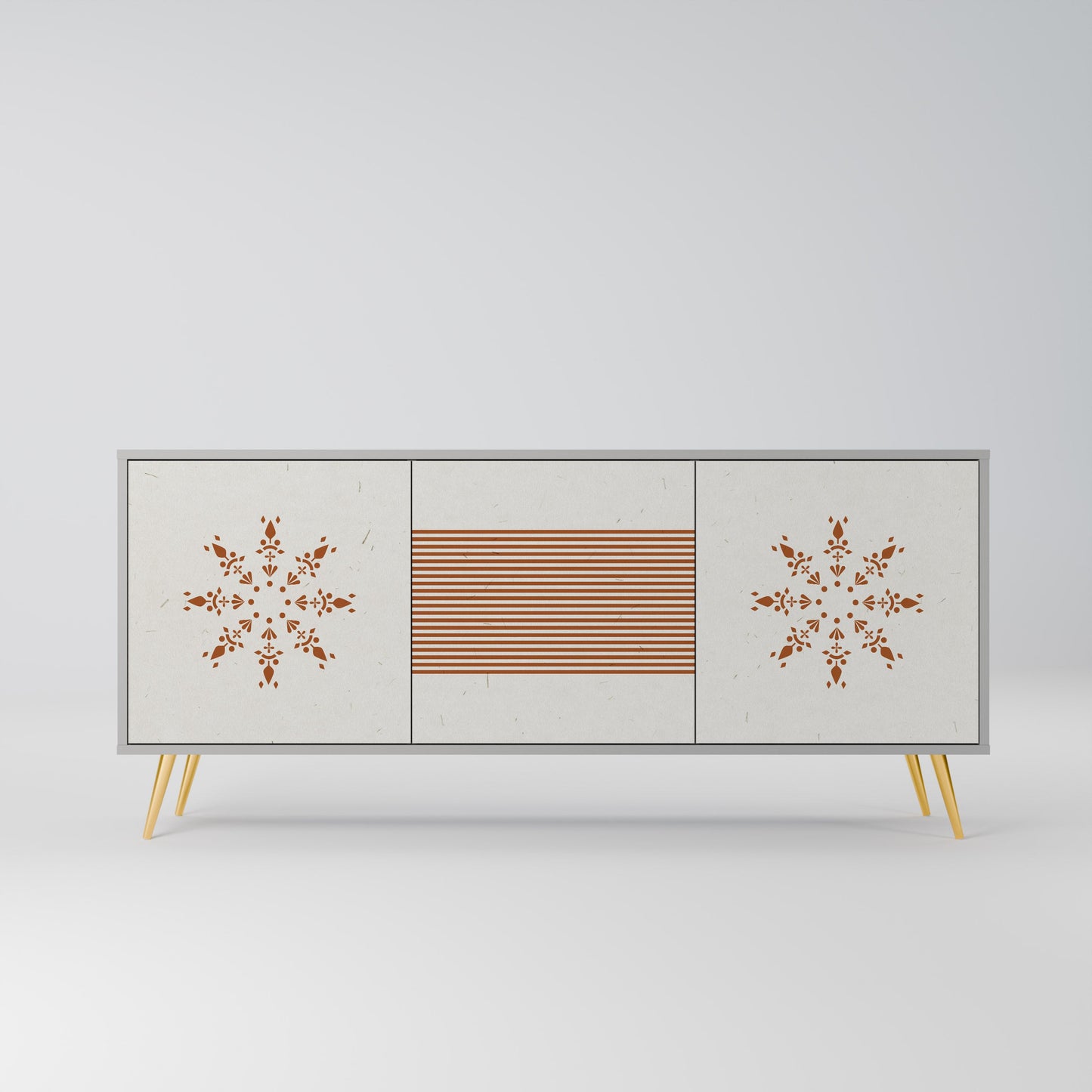 DAILY HARMONY 3-Door Sideboard in Grey Finish