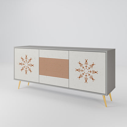 DAILY HARMONY 3-Door Sideboard in Grey Finish
