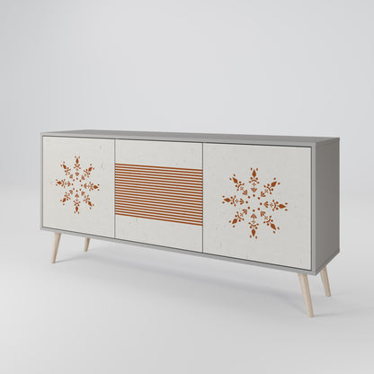 DAILY HARMONY 3-Door Sideboard in Grey Finish