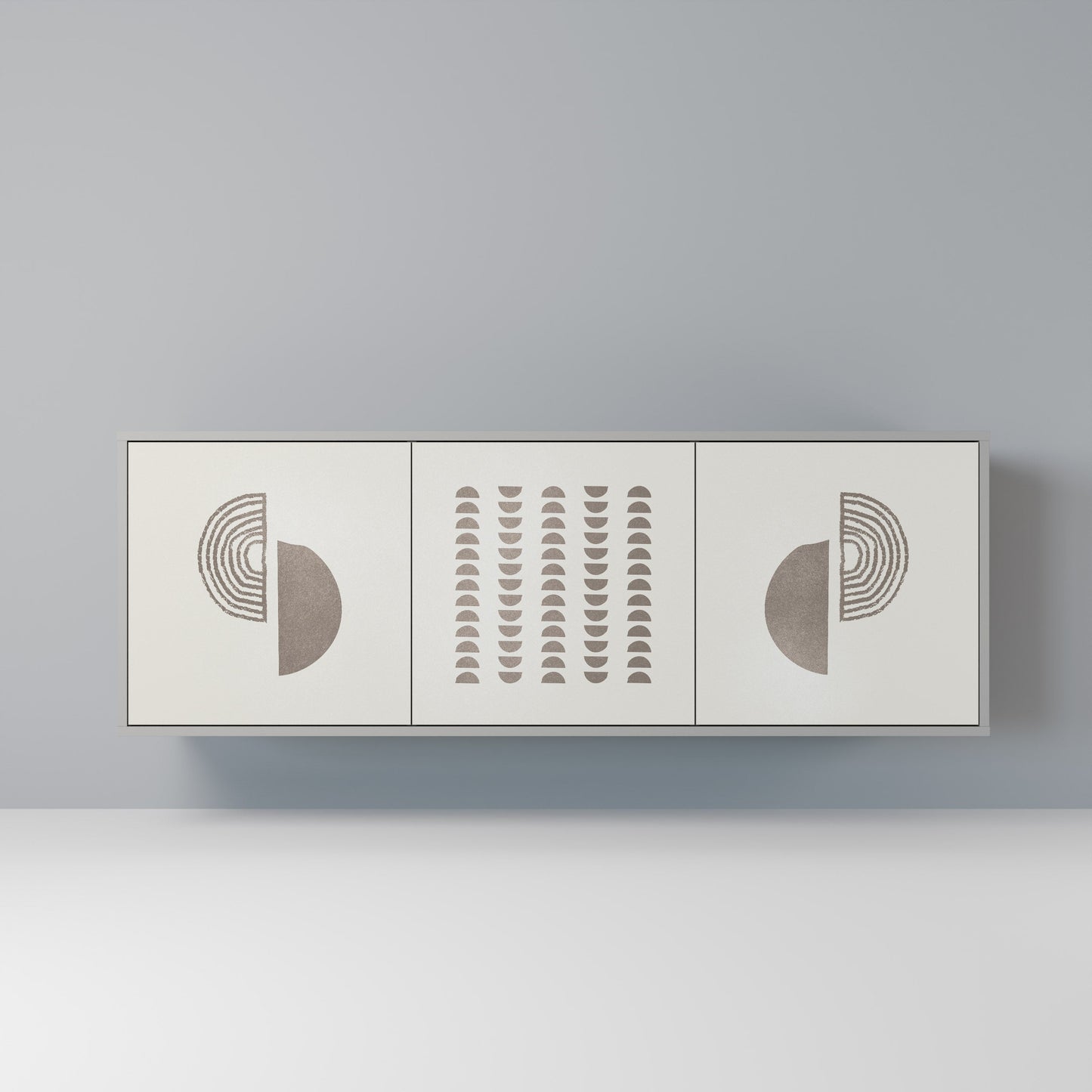 HARMONY ESSENCE 3-Door Sideboard in Grey Finish