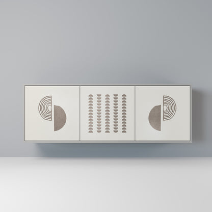 HARMONY ESSENCE 3-Door Sideboard in Grey Finish