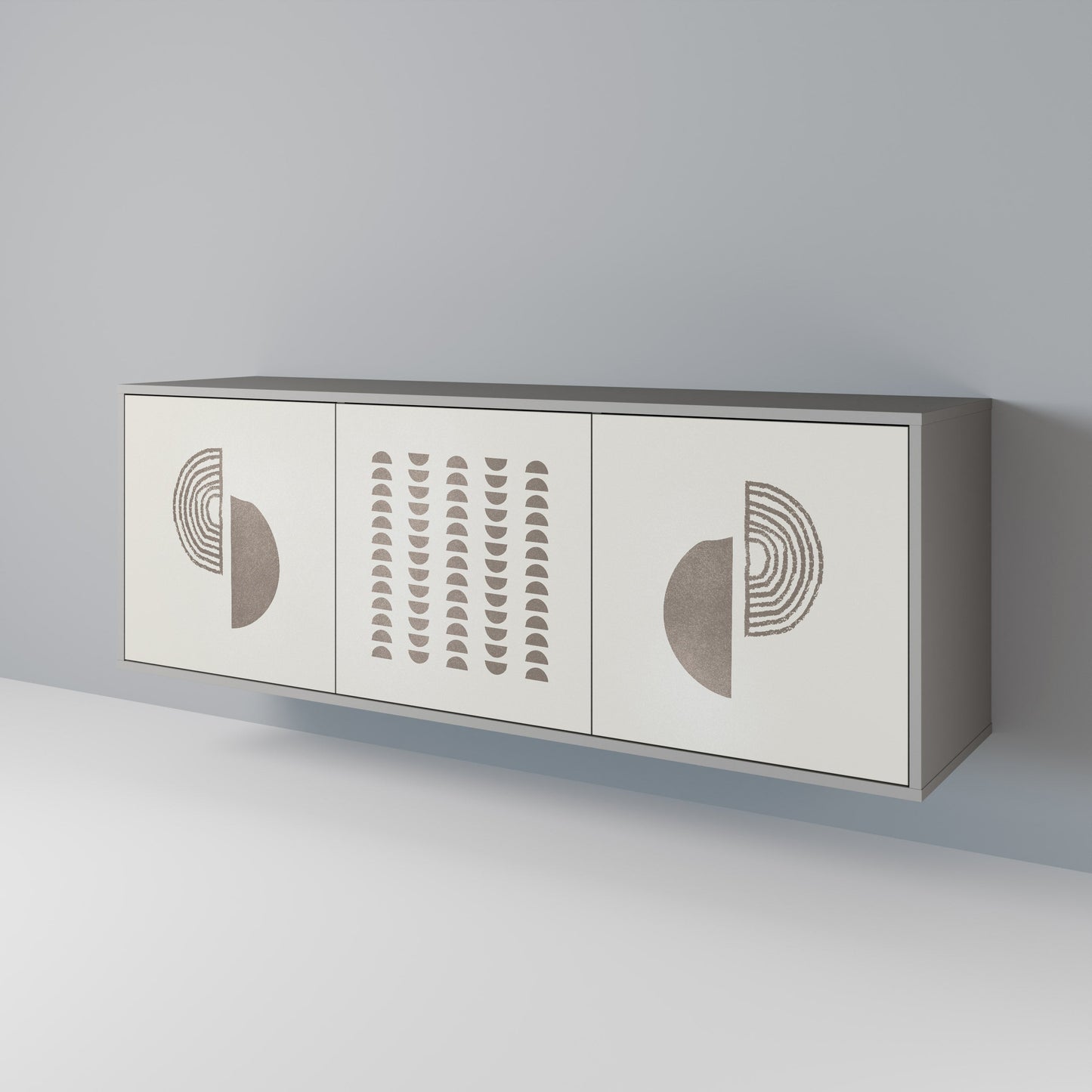 HARMONY ESSENCE 3-Door Sideboard in Grey Finish