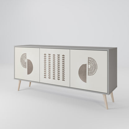 HARMONY ESSENCE 3-Door Sideboard in Grey Finish