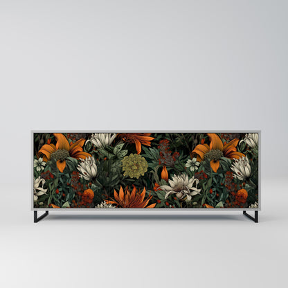 MIDNIGHT SPROUT 3-Door Sideboard in Grey Finish