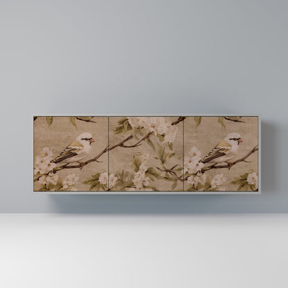 PETAL DISTINGUISH 3-Door Sideboard in Grey Finish