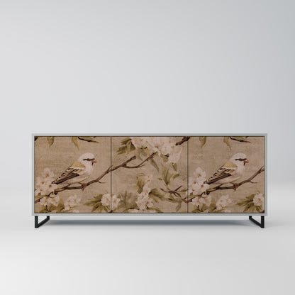 PETAL DISTINGUISH 3-Door Sideboard in Grey Finish