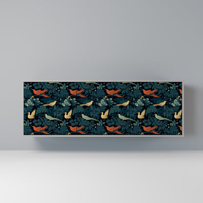 FOWL ORNAMENT 3-Door Sideboard in Grey Finish