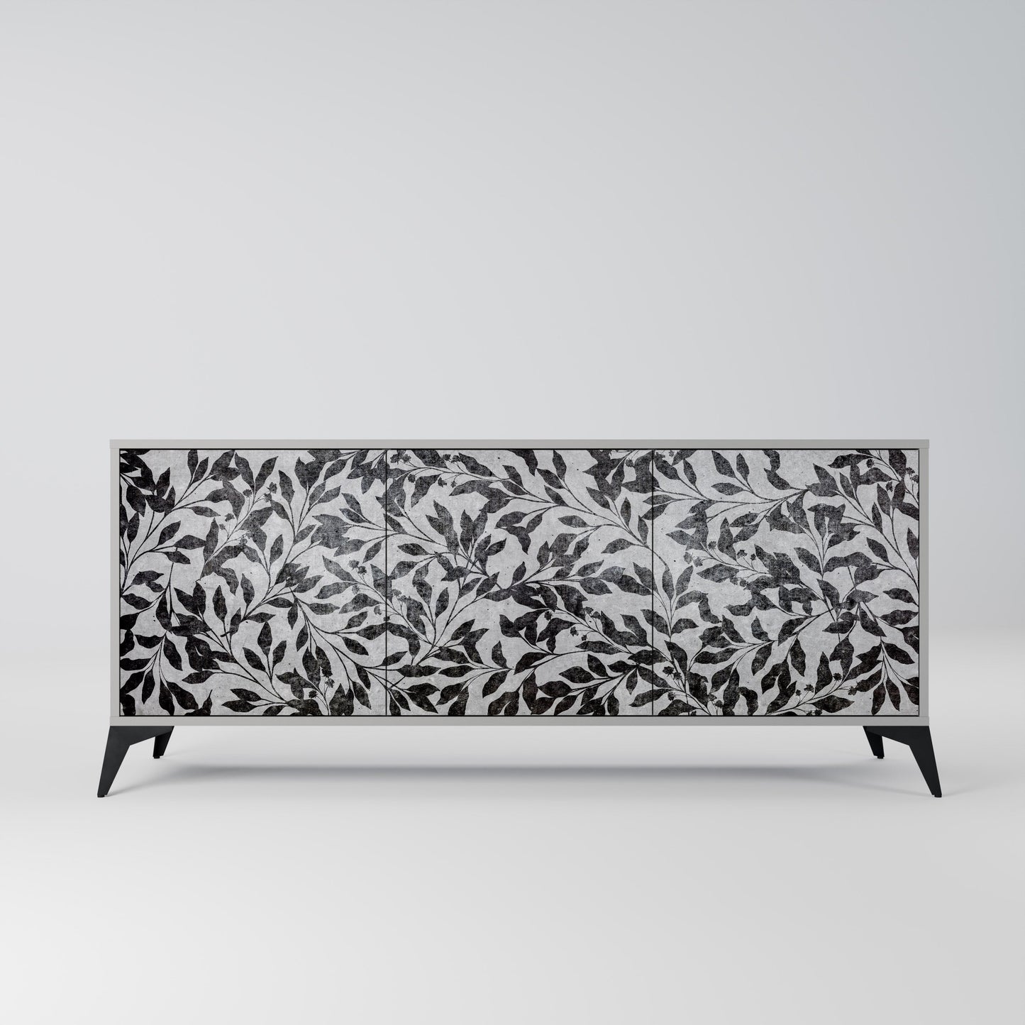 CHARCOAL SPROUT 3-Door Sideboard in Grey Finish