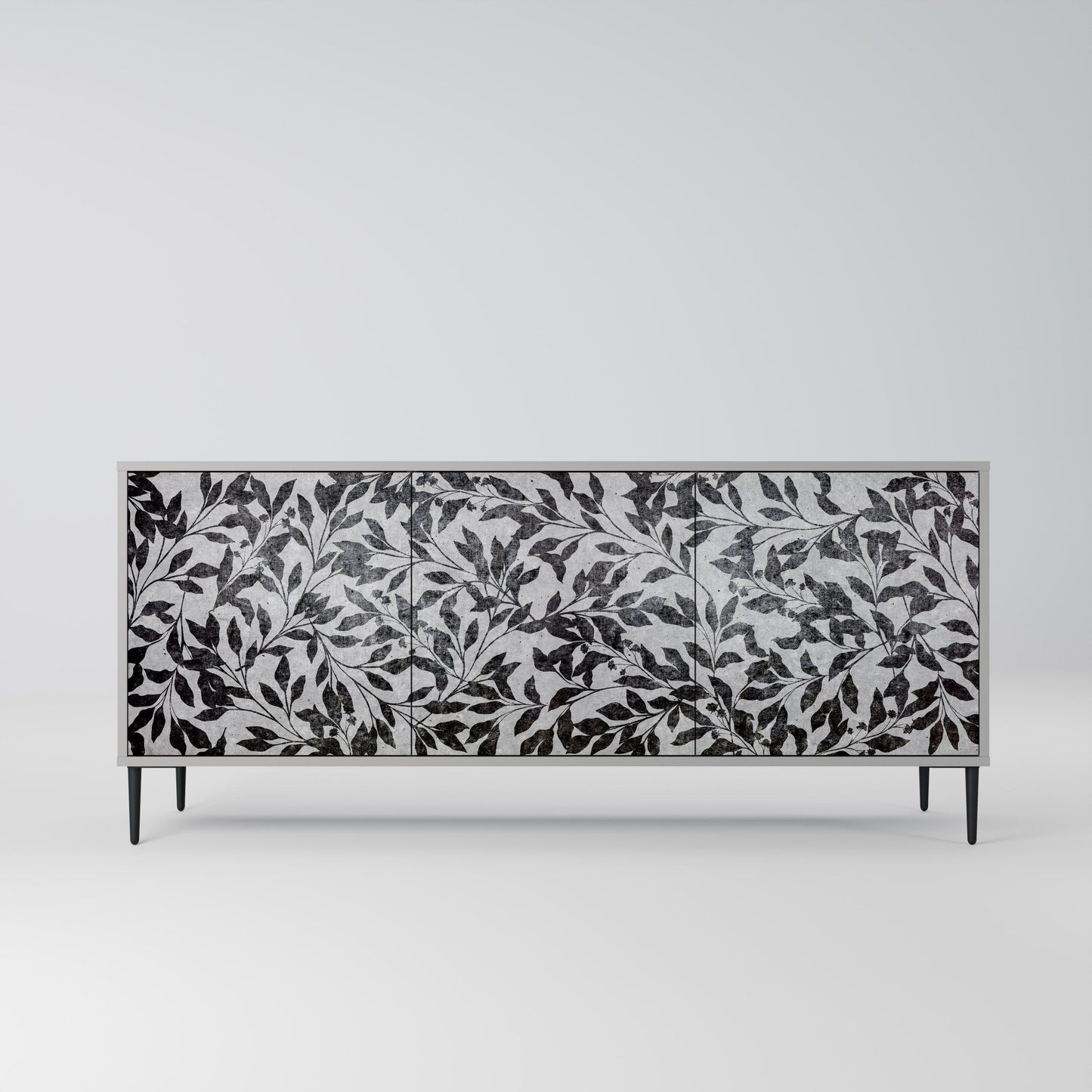 CHARCOAL SPROUT 3-Door Sideboard in Grey Finish