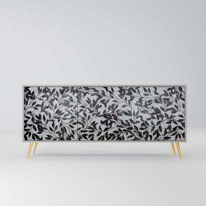 CHARCOAL SPROUT 3-Door Sideboard in Grey Finish