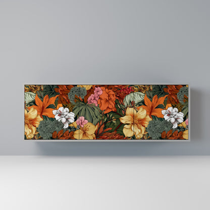 RADIANT FLORA 3-Door Sideboard in Grey Finish