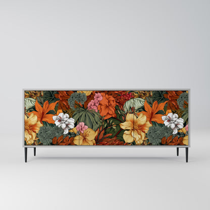 RADIANT FLORA 3-Door Sideboard in Grey Finish