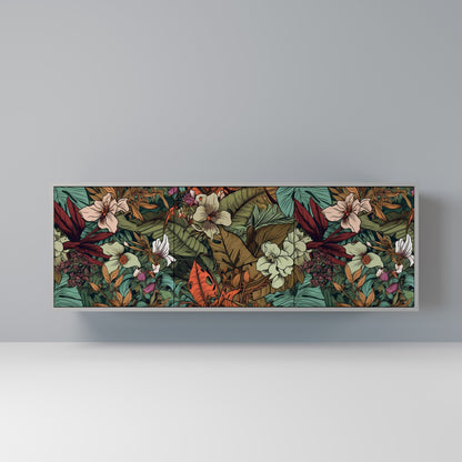 BOTANICAL EMERGENCE 3-Door Sideboard in Grey Finish