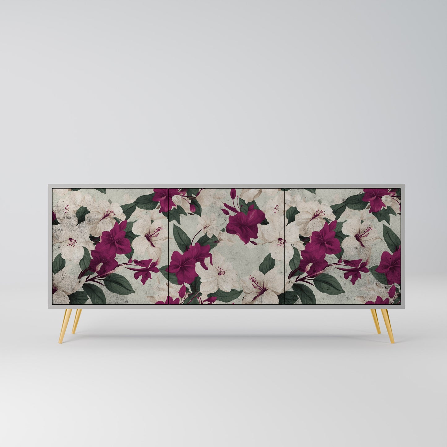 FLOWERET DREAM 3-Door Sideboard in Grey Finish