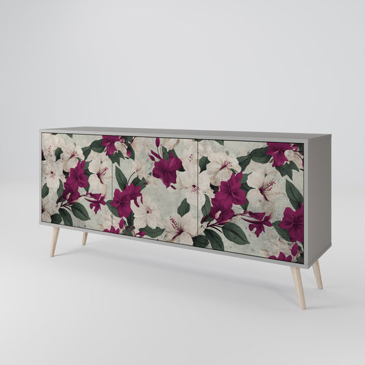 FLOWERET DREAM 3-Door Sideboard in Grey Finish