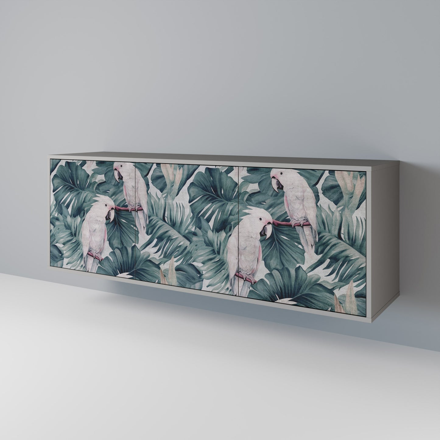 POPINJAY LOOK 3-Door Sideboard in Grey Finish