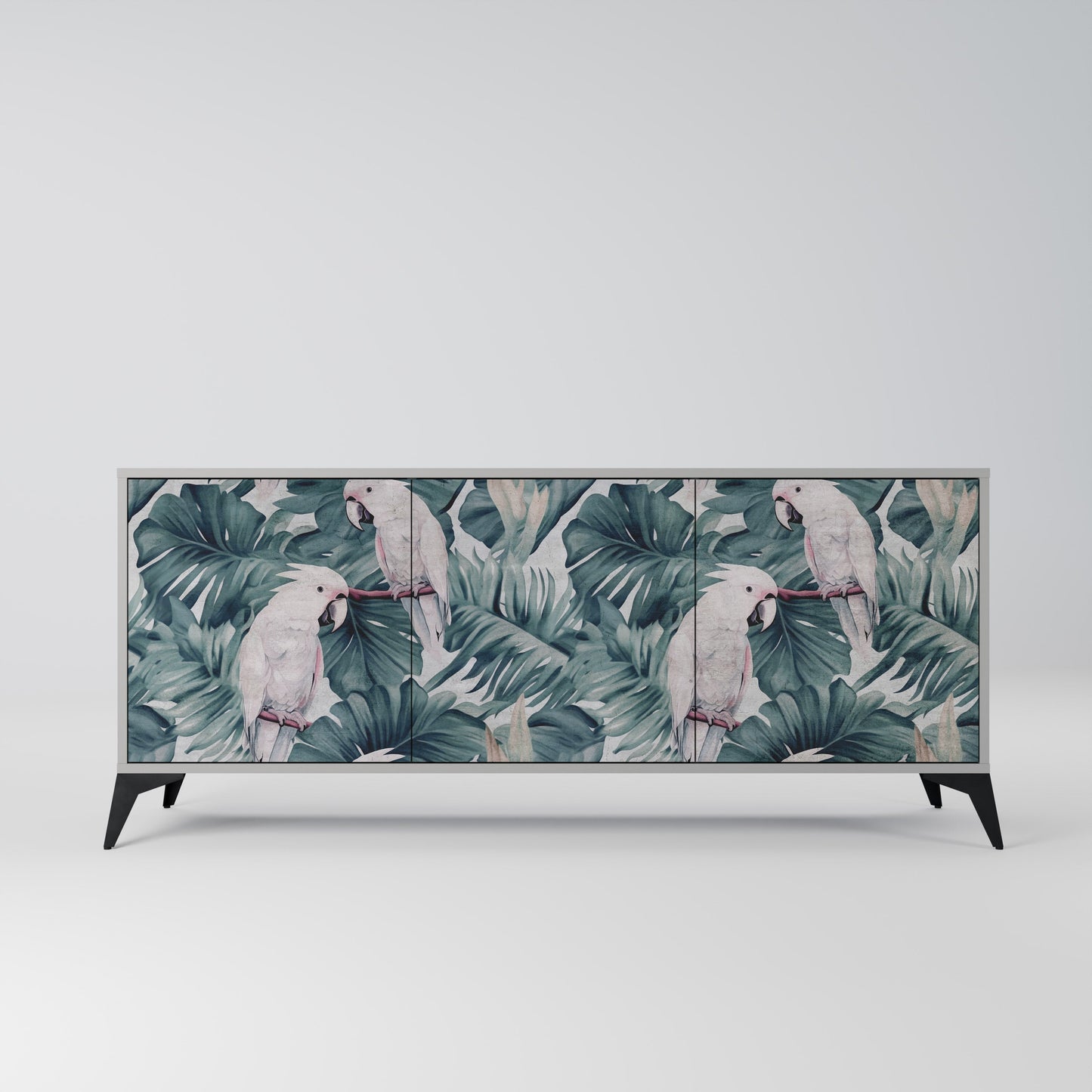 POPINJAY LOOK 3-Door Sideboard in Grey Finish