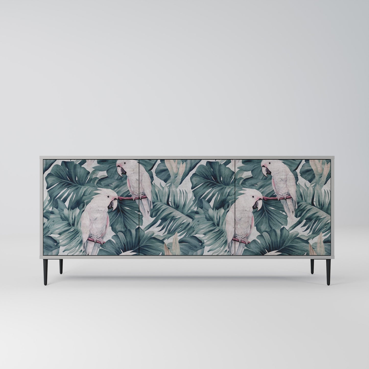 POPINJAY LOOK 3-Door Sideboard in Grey Finish