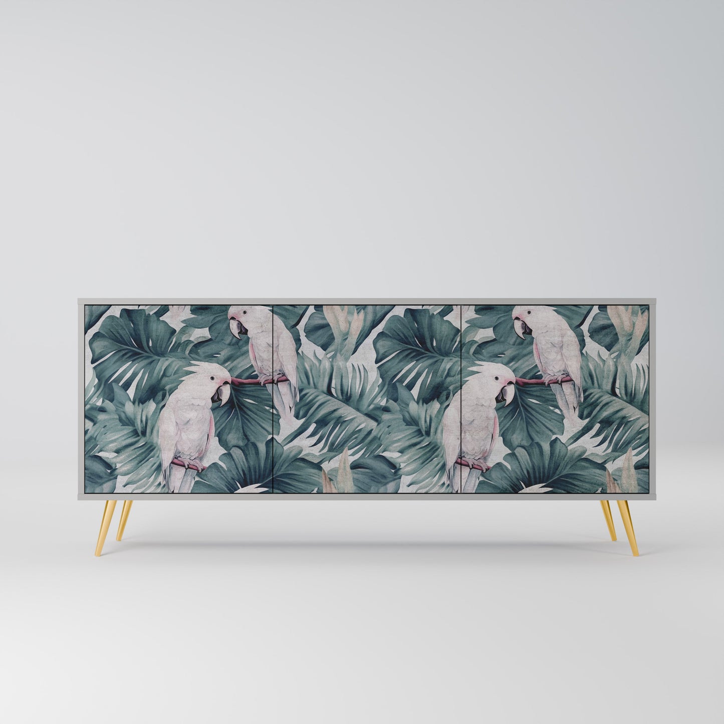 POPINJAY LOOK 3-Door Sideboard in Grey Finish